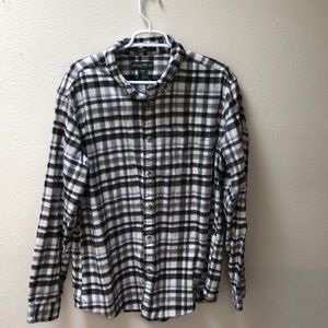 Men’s Black and White Eddie Bauer Flannel
